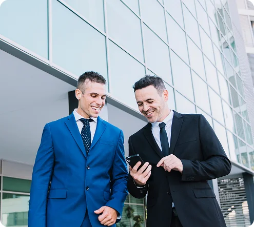 elegant businessmen outside 1 - RAK ICC LP