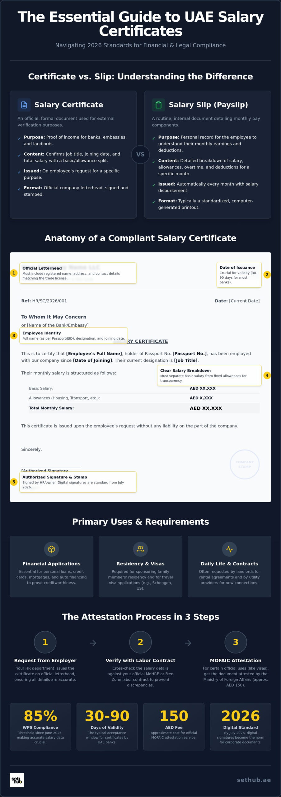 Salary Certificate UAE: Format, Samples & Requirements 1 Salary Certificate UAE: Format, Samples & Requirements